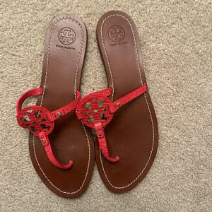 Tory Burch Red and Brown Sandals